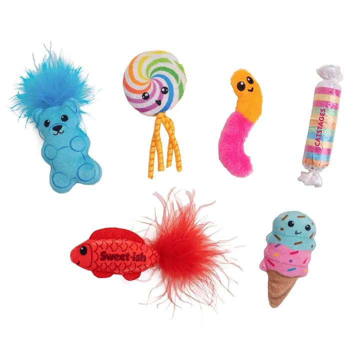 Игрушка Catstages Dental для кошек "Вкусняшки" с кошачьей мятой, 6 шт в комплекте СКИДКА 50%