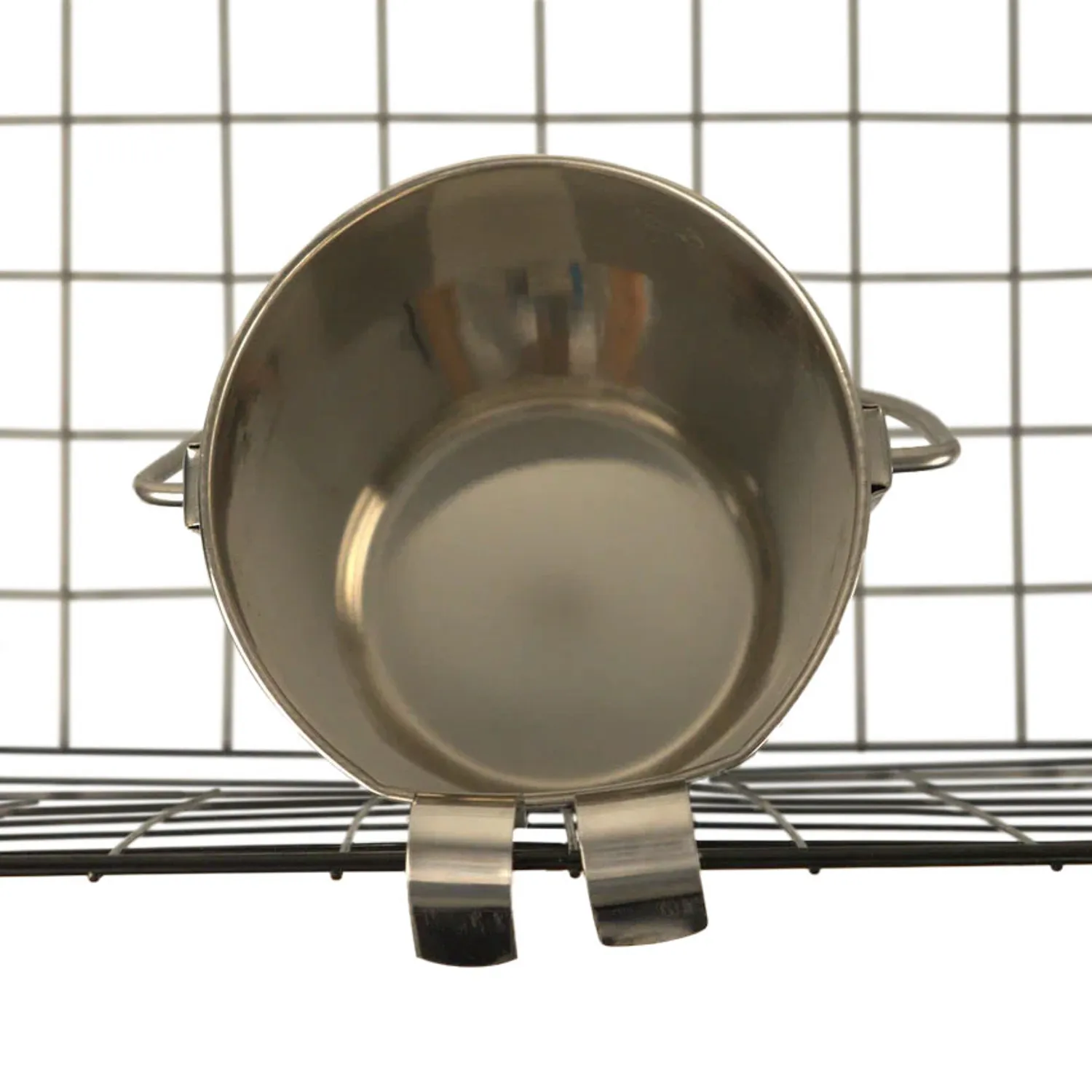 Ведро Mr.Kranch из нержавеющей стали с креплением для клеток и вольеров 3600 мл