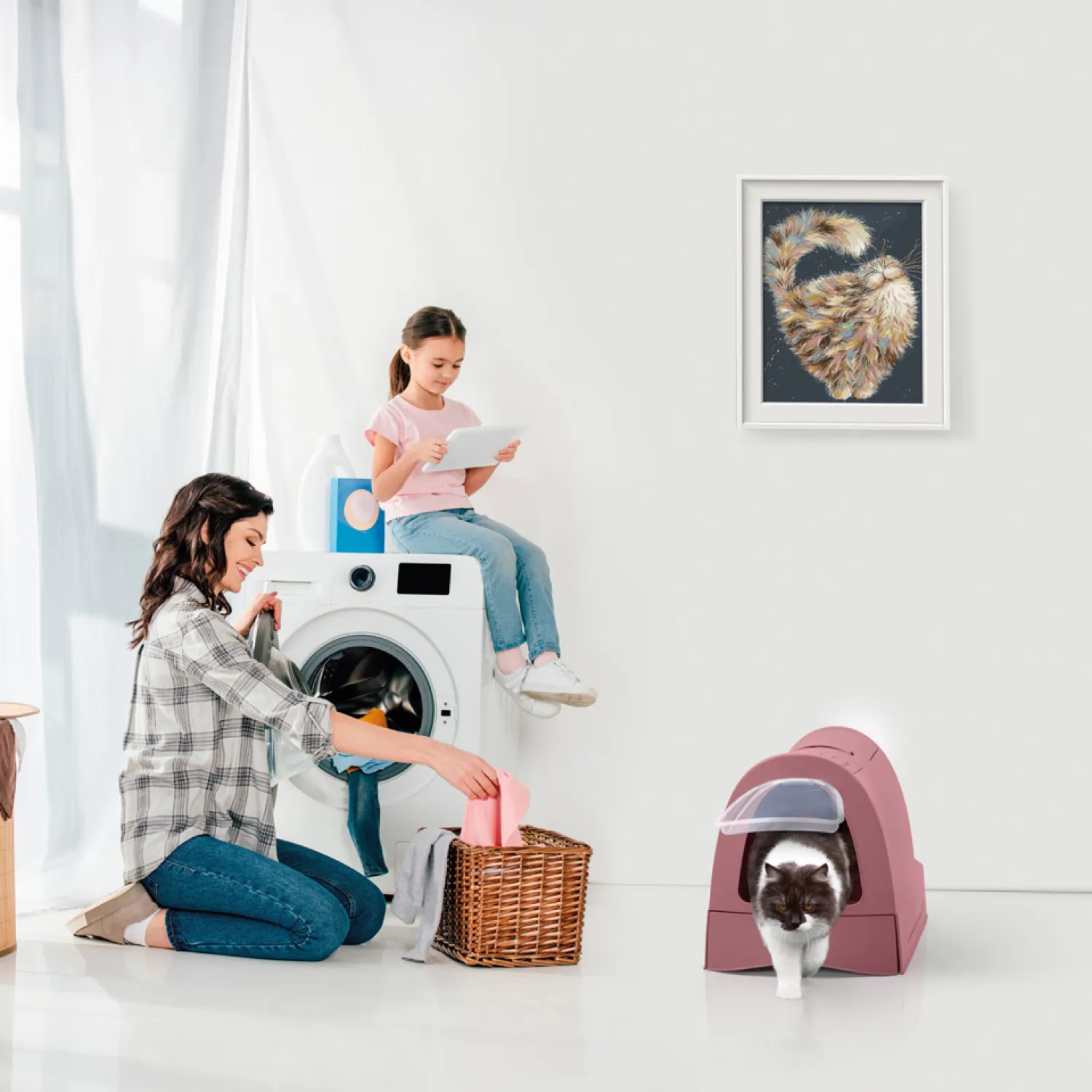 IMAC био-туалет для кошек ZUMA 40х56х42,5h см, розовый