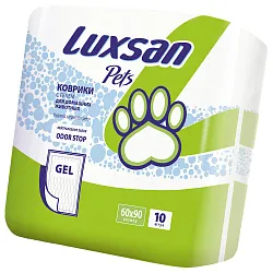 Коврики (пеленки) LUXSAN Premium GEL для животных 60х90, 10 шт Коврики (пеленки) LUXSAN Premium GEL для животных 60х90, 10 шт