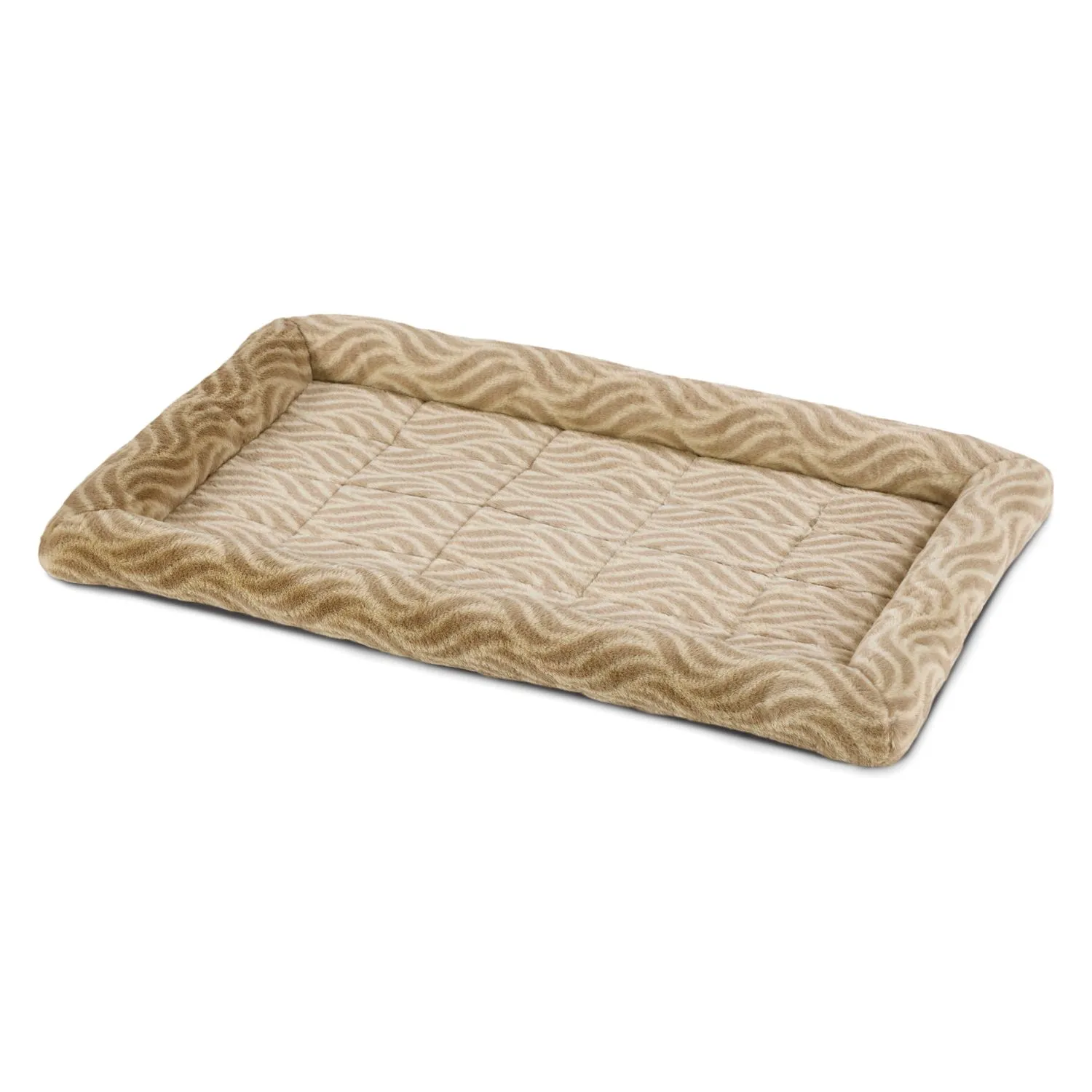 Лежанка MidWest Deluxe Wave Bed для собак и кошек меховая 85,5х56,5х8,5 см, цвет песочный СКИДКА 20%