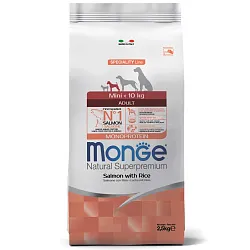 Сухой корм Monge Dog Speciality Line Monoprotein Mini для взрослых собак мелких пород, из лосося с рисом 2,5 кг
