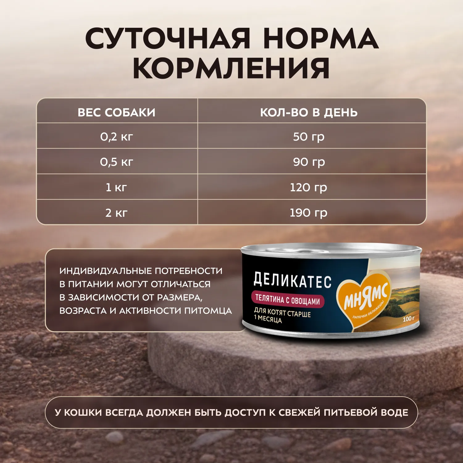 Влажный корм Мнямс Деликатес Телятина с овощами для котят старше 1 месяца "Паштет по-бельгийски" 100 г