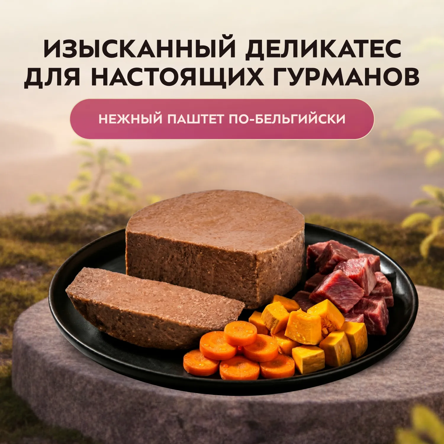 Влажный корм Мнямс Деликатес Телятина с овощами для котят старше 1 месяца "Паштет по-бельгийски" 100 г