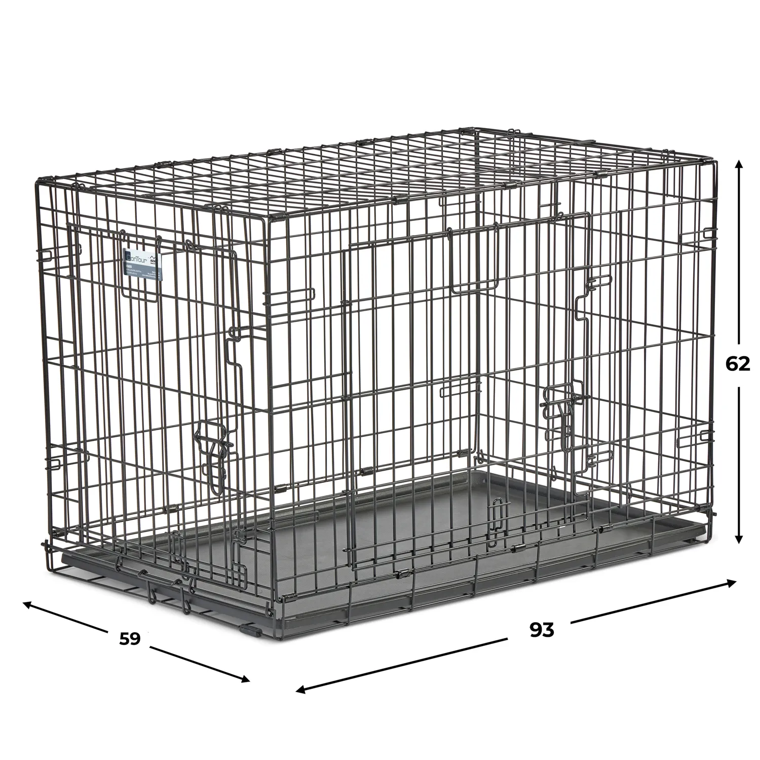 Клетка MidWest Contour для собак 93х59х62h см, 2 двери
