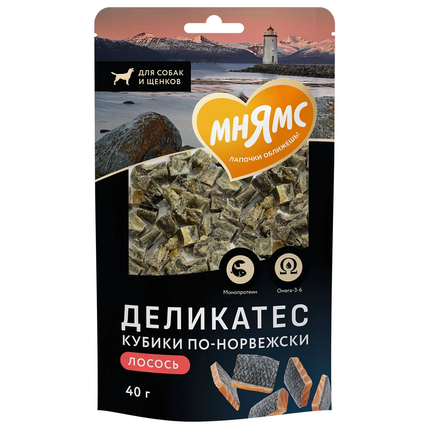 Лакомство Мнямс Деликатес "Кубики по-норвежски" для собак 40 г