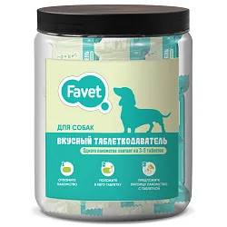 Favet Вкусный таблеткодаватель для собак (12 шт.), ПЭТ-банка Favet Вкусный таблеткодаватель для собак (12 шт.), ПЭТ-банка