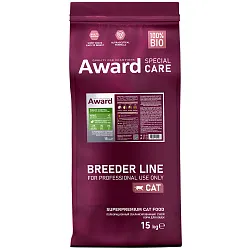 Сухой корм AWARD SPECIAL CARE Weight Control для взрослых стерилизованных кошек для контроля веса со свежим мясом кролика 15кг
