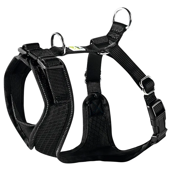Hunter шлейка для собак Manoa XS (35-41 см) нейлон / сетчатый текстиль черная СКИДКА 35%