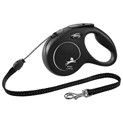flexi рулетка New Classic M (до 20 кг) 5 м трос черная