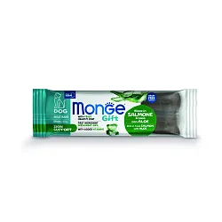 Лакомство Monge Gift Skin support для собак всех пород "Мясные батончики" со свежим лососем, алоэ вера и дрожжами для поддержки здоровья кожи 40 г Лакомство Monge Gift Skin support для собак всех пород "Мясные батончики" со свежим лососем, алоэ вера и дрожжами для поддержки здоровья кожи 40 г