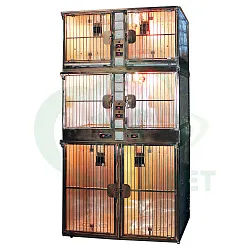 ТД ВЕТ Модуль из 6 клеток из нерж. стали 1200х850х2340(2415)h ТД ВЕТ Модуль из 6 клеток из нерж. стали 1200х850х2340(2415)h