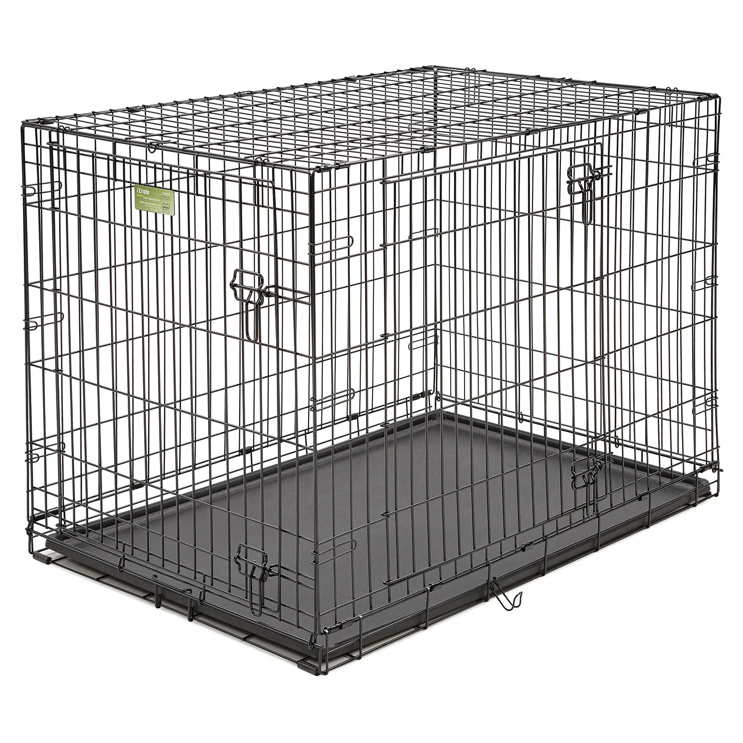Клетка MidWest iCrate для собак 109х74х78h см, 2 двери, черная