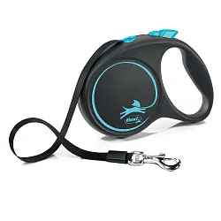 flexi рулетка Black Design L (до 50 кг) 5 м лента черный/синий flexi рулетка Black Design L (до 50 кг) 5 м лента черный/синий
