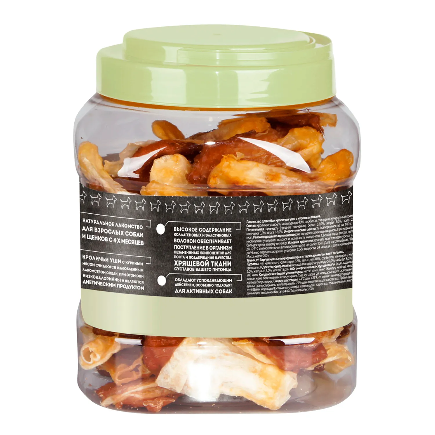 Лакомство Мнямс На каждый день для собак Кроличьи уши с куриным мясом 700 г