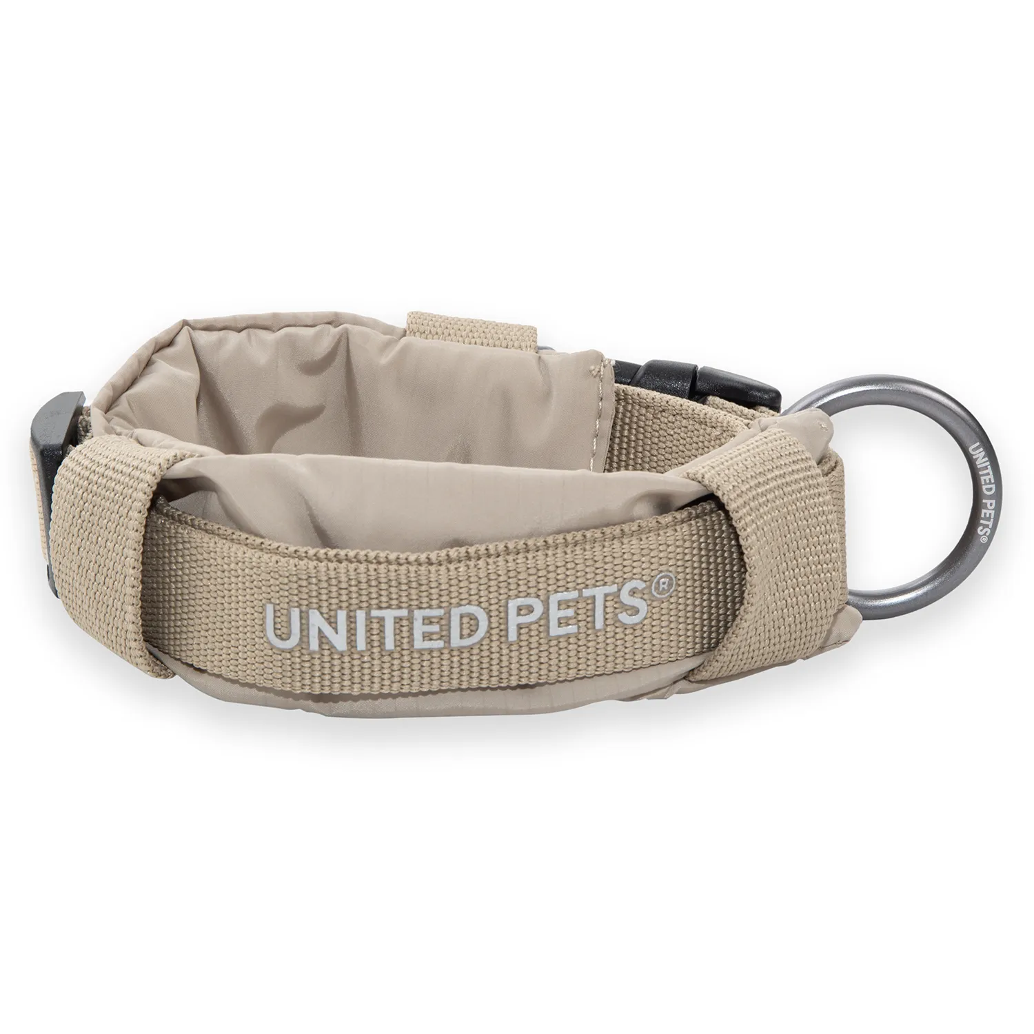 Ошейник United Pets с мягкой подкладкой для собак Citylife S 15 x 30-40 см бежевый
