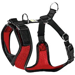 Hunter шлейка для собак Manoa M (44-55 см) нейлон / сетчатый текстиль красный СКИДКА 35%