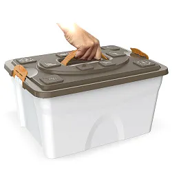 BAMA PET контейнер для хранения корма SIM PET 18л 40x30x22h см, бежевый СКИДКА 50% BAMA PET контейнер для хранения корма SIM PET 18л 40x30x22h см, бежевый СКИДКА 50%