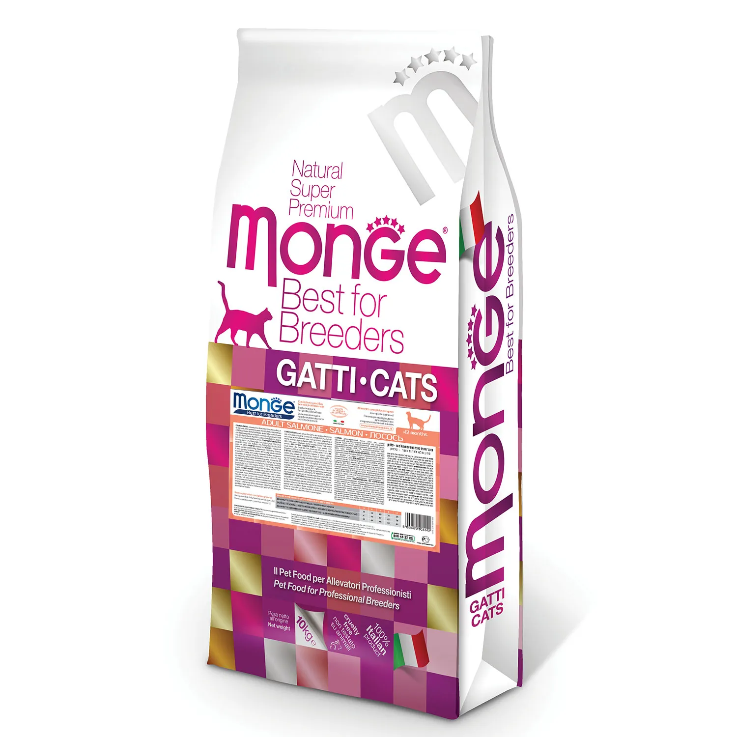 Сухой корм Monge Cat PFB Speciality Line Monoprotein, для взрослых кошек, из лосося 10 кг
