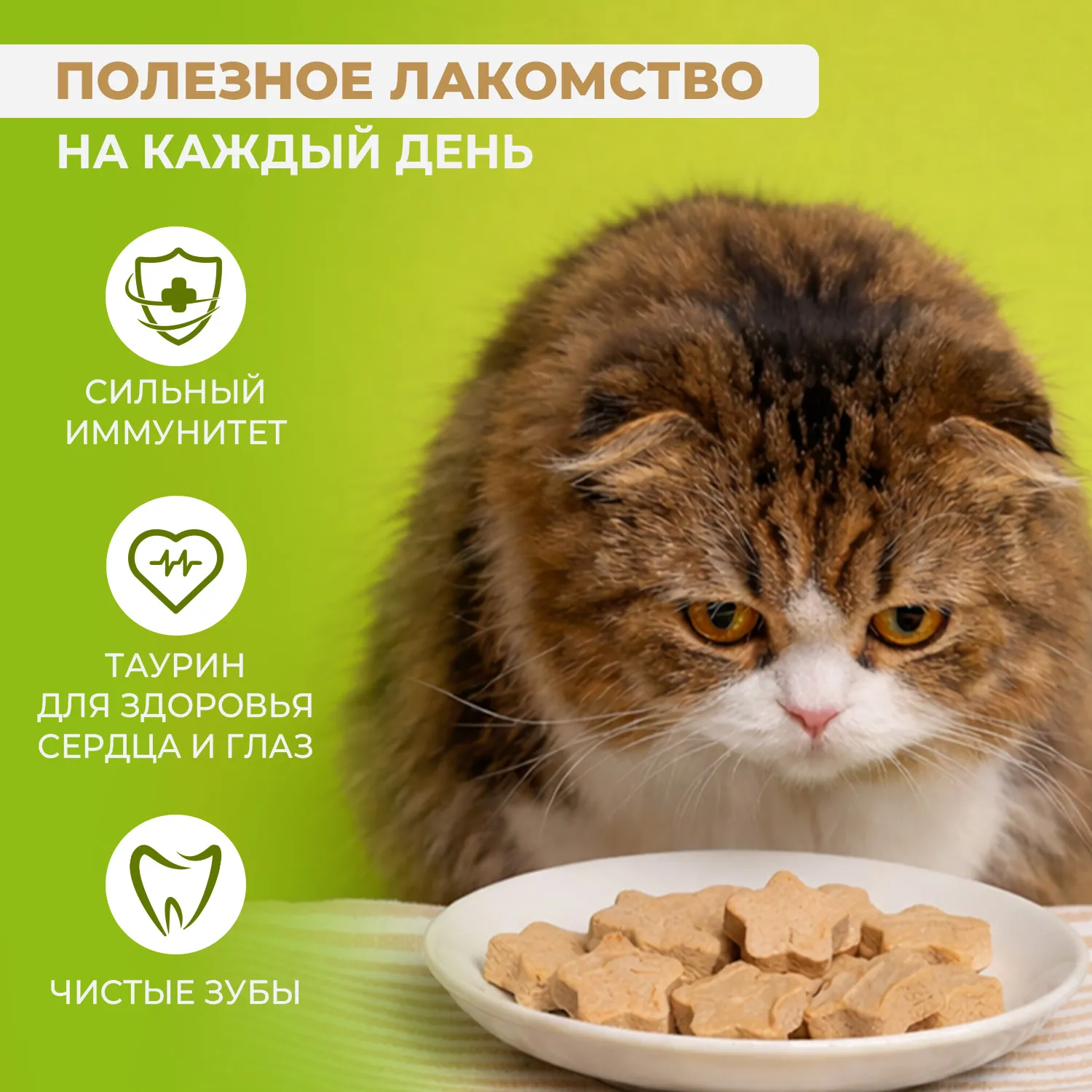 Лакомство Ranova для кошек сублимированное Звёздочка для зубов с курицей и морковью, 6 г
