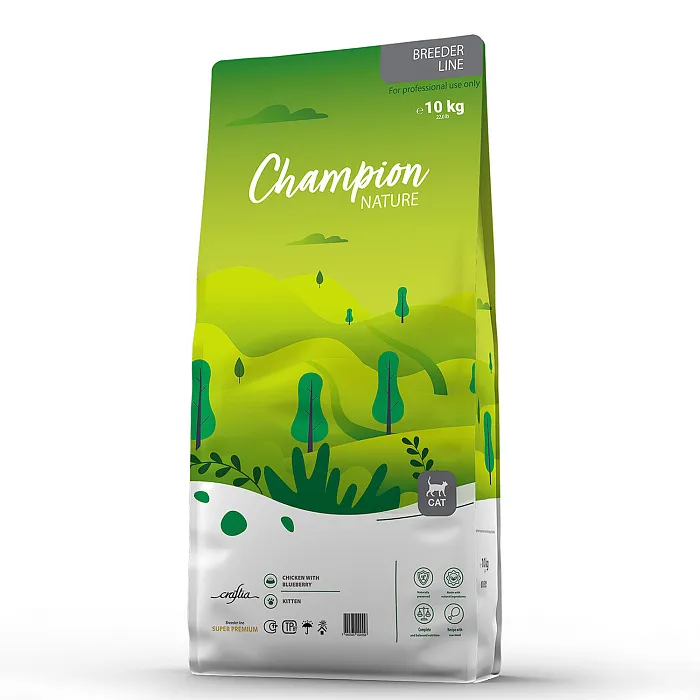 Сухой корм CRAFTIA CHAMPION NATURE SUPER для котят из курицы с черникой 10 кг