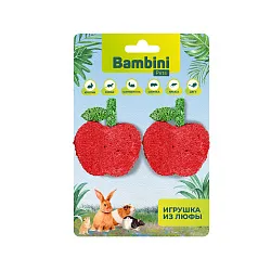 Игрушка Bambini Pets для грызунов "Яблочки" из люфы. Количество 2 шт