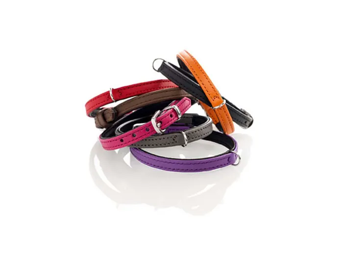 Hunter ошейник для собак Tiny petit 24 (16,5-20,5 см) кожа красный СКИДКА 50%