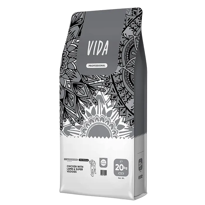 Сухой корм VIDA PROFESSIONAL HIGH PREMIUM для щенков средних и крупных пород курица с ягненком и овощами 20 кг