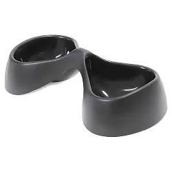United Pets миска двойная Bicio, 2х230 мл, черная United Pets миска двойная Bicio, 2х230 мл, черная