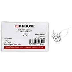 KRUUSE набор колющих хирургических игл 18 мм (3/8) 10 шт.