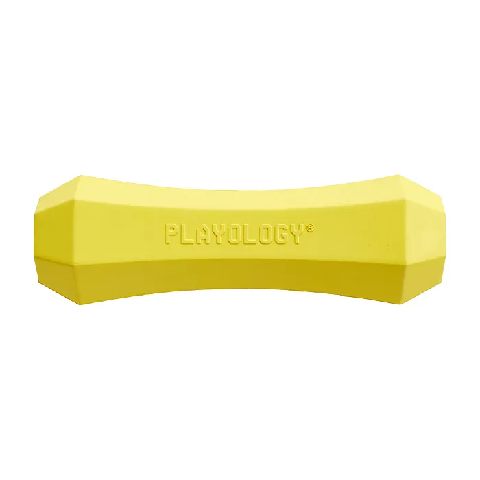 Playology  жевательная палочка SQUEAKY CHEW STICK для собак средних и крупных пород с ароматом курицы, большая, цвет желтый СКИДКА 50%