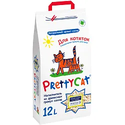 Наполнитель PrettyCat впитывающий древесный "Wood Granules" для котят 4кг (12 л) Наполнитель PrettyCat впитывающий древесный "Wood Granules" для котят 4кг (12 л)