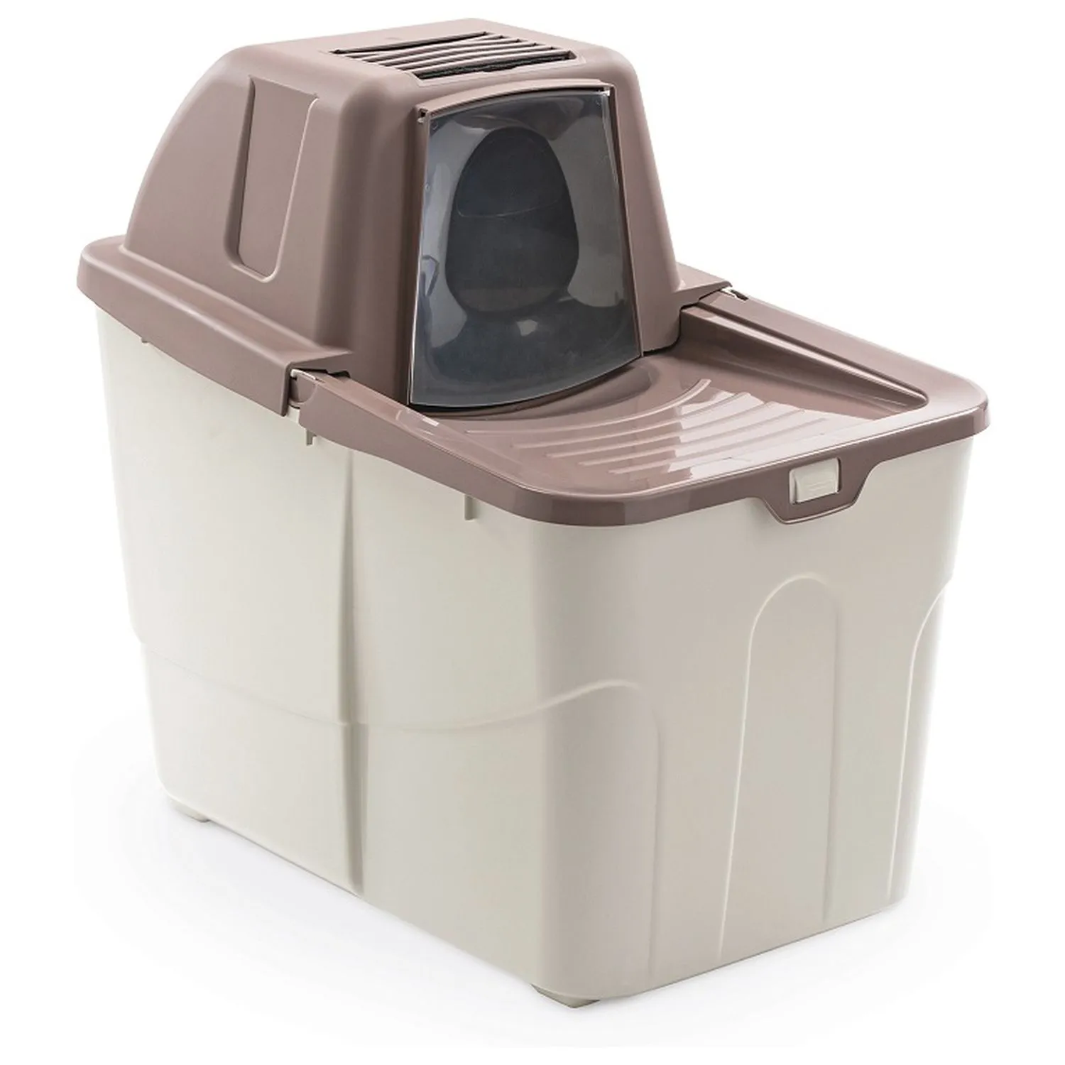 Био-туалет MPS BUXO CLOSE для кошек с закрытым входом сверху, в комплекте с совком и угольным фильтром, 58x39x56см цвета в ассортименте СКИДКА 30%