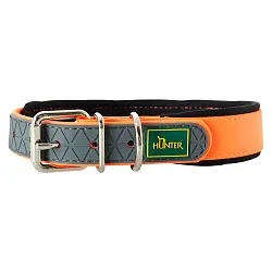 Hunter ошейник для собак Convenience Comfort 40 (27-35 см) / 2 см биотановый мягкая горловина оранжевый неон