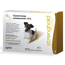 Zoetis Стронгхолд 60 мг, капли для собак 5,1-10 кг (3 пипетки х 0,5 мл)