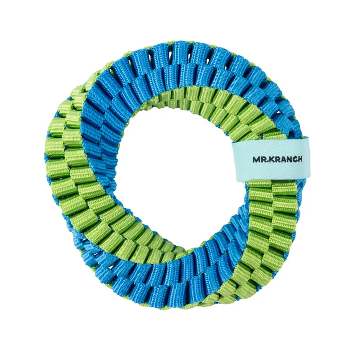 Игрушка Mr.Kranch для собак Плетеное кольцо-спираль диаметр 12 см зеленая