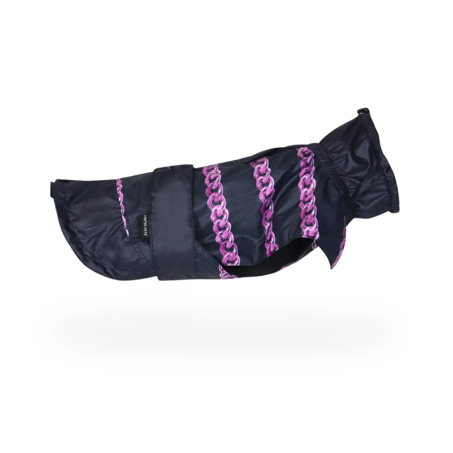 Дождевик United Pets для собак Easy 50, черный с розовым рисунком СКИДКА 30%