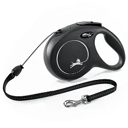 flexi рулетка New Classic M (до 20 кг) 8 м трос черная