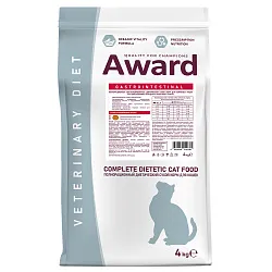 Диетический корм AWARD VETERINARY DIET GASTROINTESTINAL для взрослых кошек при заболеваниях желудочно-кишечного тракта 4 кг