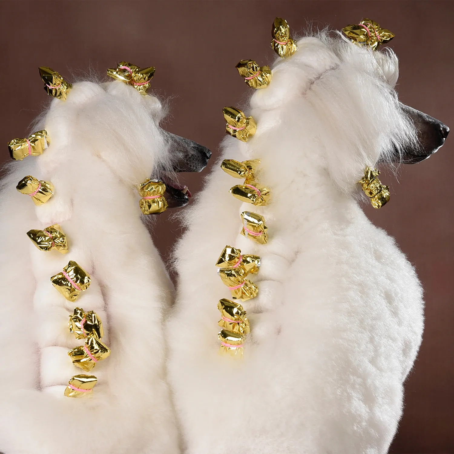 SHOW TECH бумага для папильоток пластиковая 15х40 см золото/серебро 100 шт