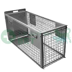 ТД ВЕТ Клетка-ловушка для собак КЛ-9 1300х500х600(700)h мм (каркас серый) сварная ТД ВЕТ Клетка-ловушка для собак КЛ-9 1300х500х600(700)h мм (каркас серый) сварная