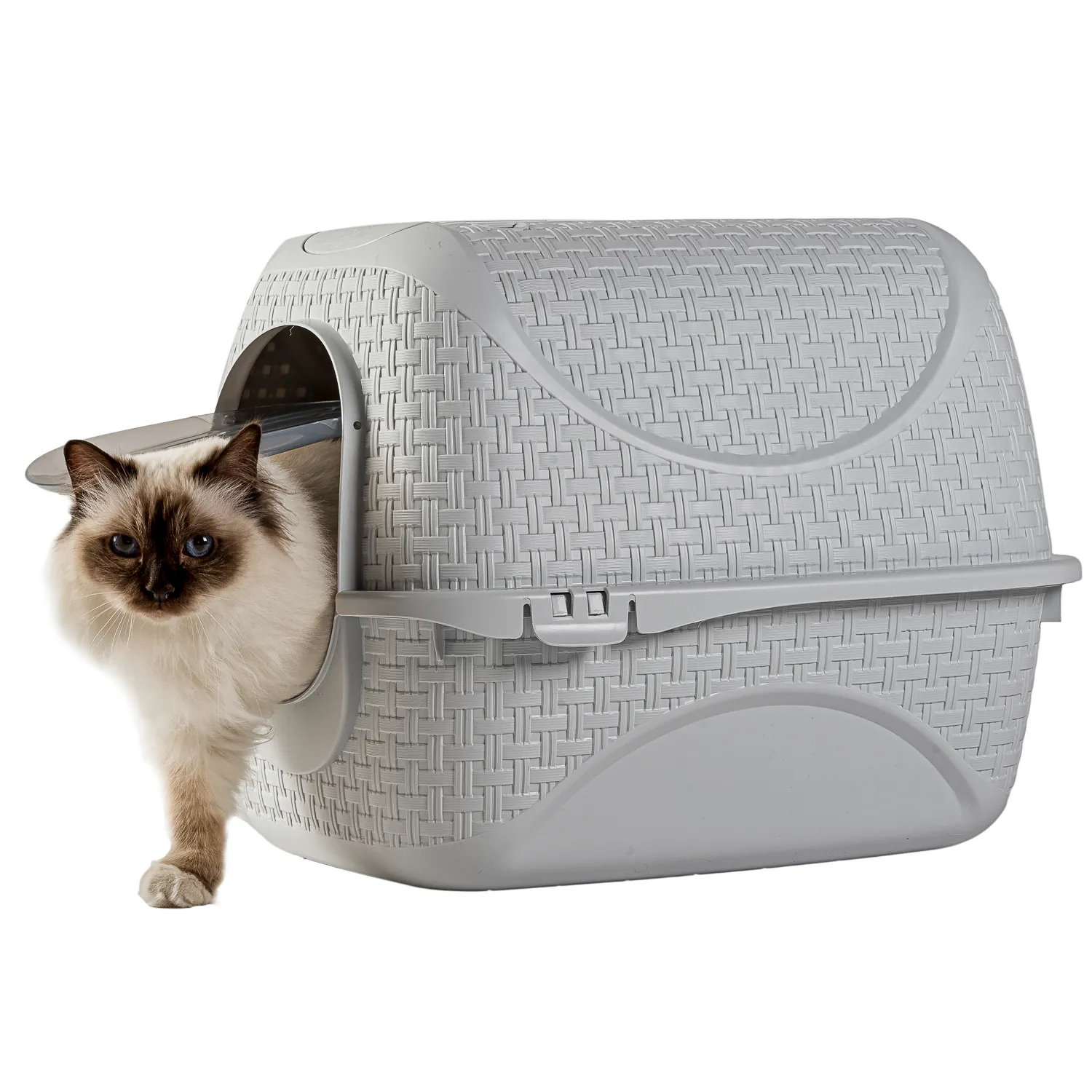 BAMA PET био-туалет для кошек PRIVE 42х50,5х39,6h см, светло-серый СКИДКА 40%