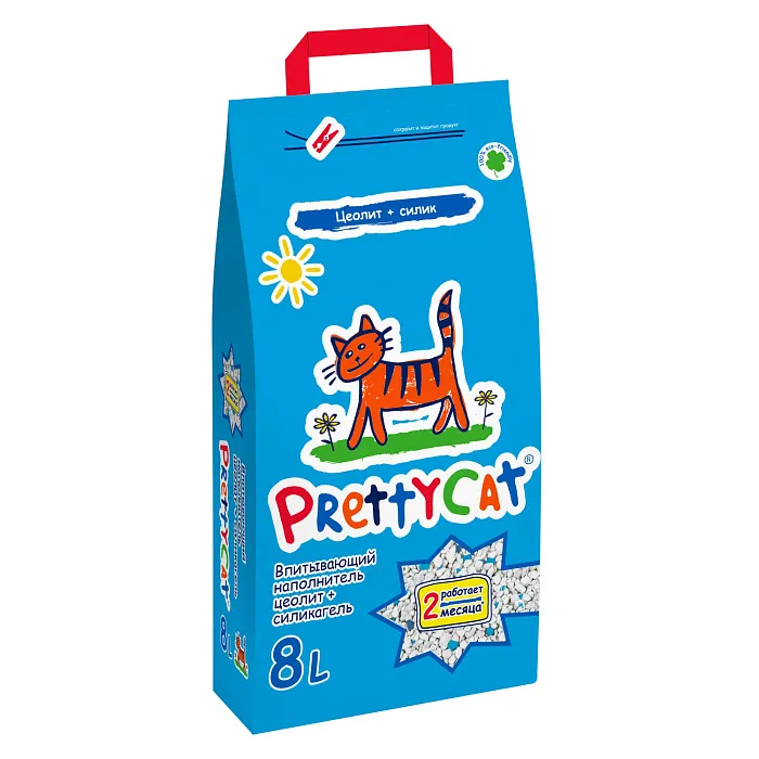 Наполнитель PrettyCat впитывающий глиняный "Naturel" 4 кг (8 л)