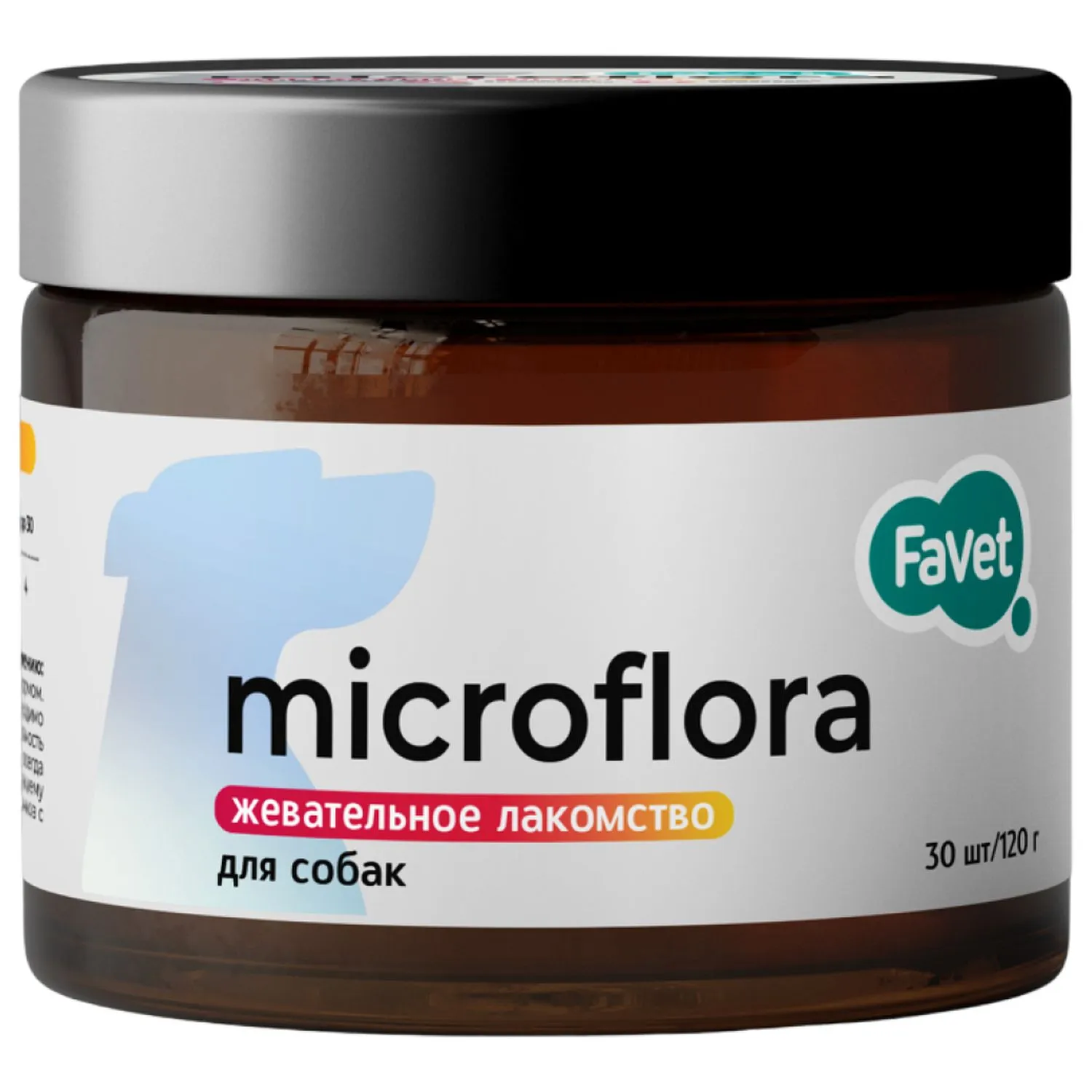 Favet Функциональное лакомство SuperFlora Soft Chews для пищеварительной системы для собак, 120г