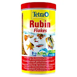TetraRubin корм в хлопьях для улучшения окраса всех видов рыб 1 л