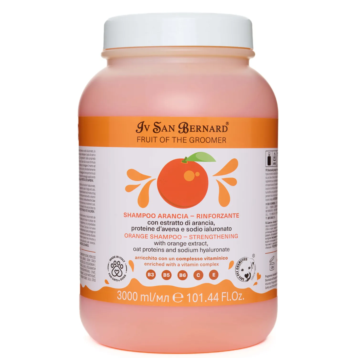 ISB Fruit of the Groomer Orange шампунь для слабой выпадающей шерсти с протеинами овса 3000 мл