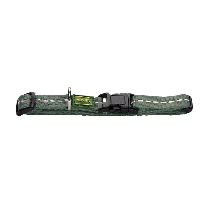 Hunter ошейник для собак Tripoli Vario Basic M (30-45 см), нейлон оливковый, светоотражающий