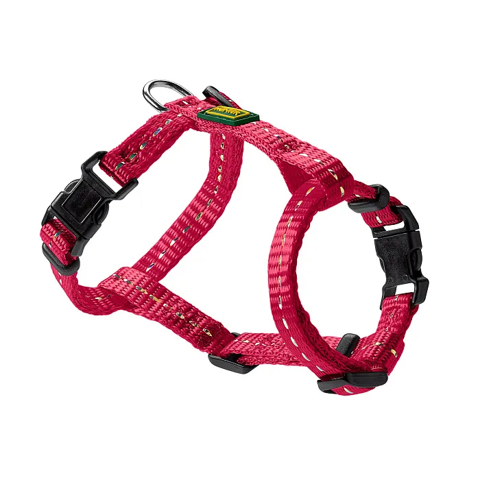 Hunter шлейка для собак Tripoli Mini XXS (18-30 см), нейлон малиновая, светоотражающая