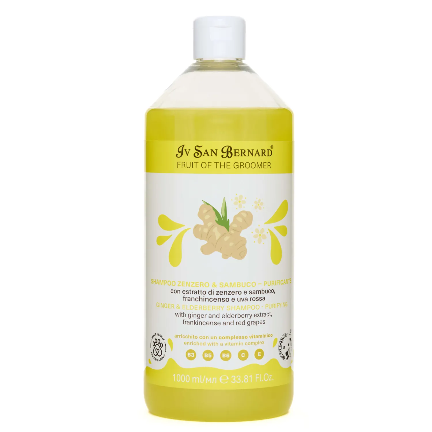 ISB Fruit of the Groomer Ginger&Elderbery шампунь с противовоспалительным эффектом 1000 мл
