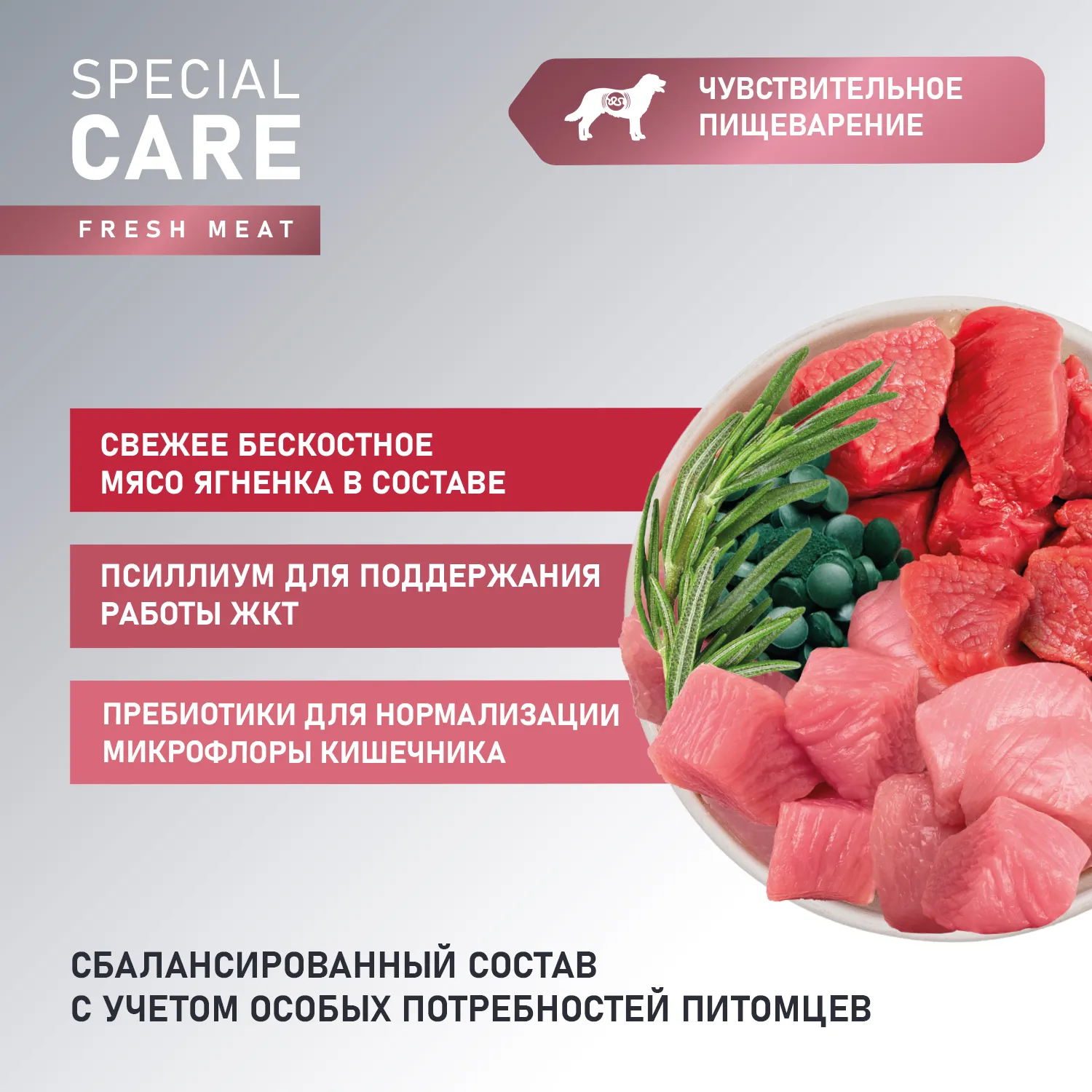 Сухой корм AWARD SPECIAL CARE Sensitive Digestion для взрослых собак всех пород с чувствительным пищеварением со свежим мясом ягненка 2кг